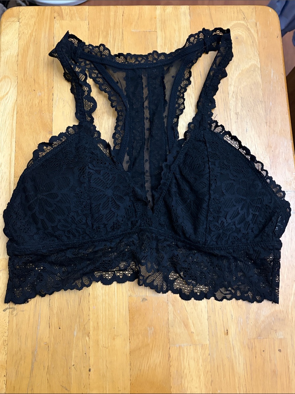 Aerie Black Lace Racerback Bralette